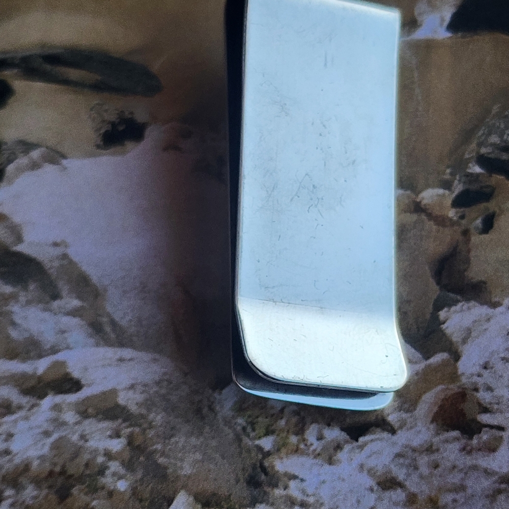 Silver and Turquoise Money Clip NATIVE MADE 💲💲 - Picture 4 of 8
